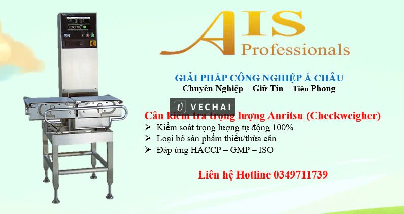 Máy Cân Kiểm Tra Trọng Lượng Anritsu SSV-i – Giải Pháp Chuẩn Vệ Sinh Thực Phẩm Tươi Sống