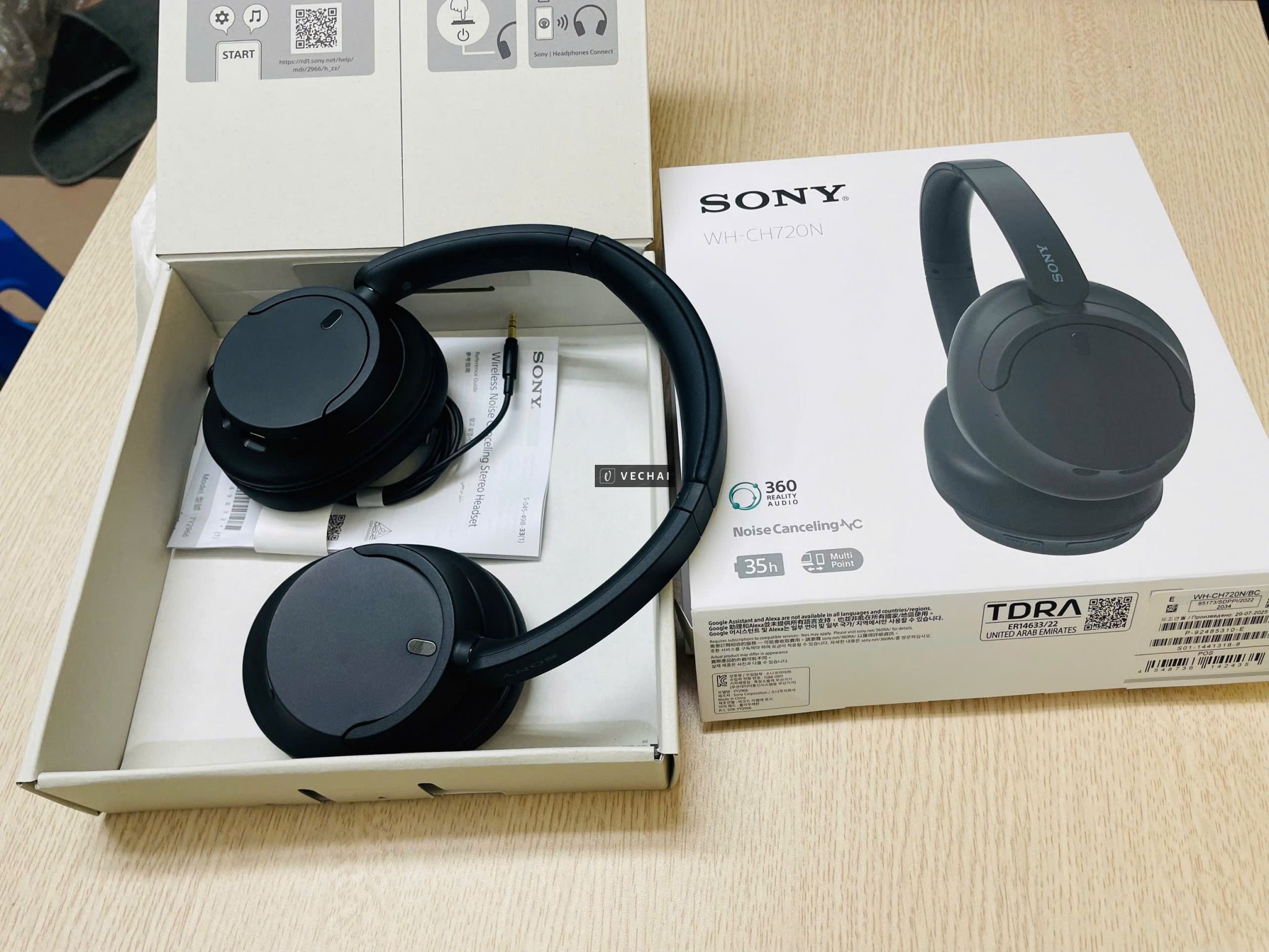 Tai nghe Bluetooth chụp tai Sony WH-CH720N NEW MỚI 100% CHƯA SỬ DỤNG – Cảm biến tiếng ồn kép giúp lo