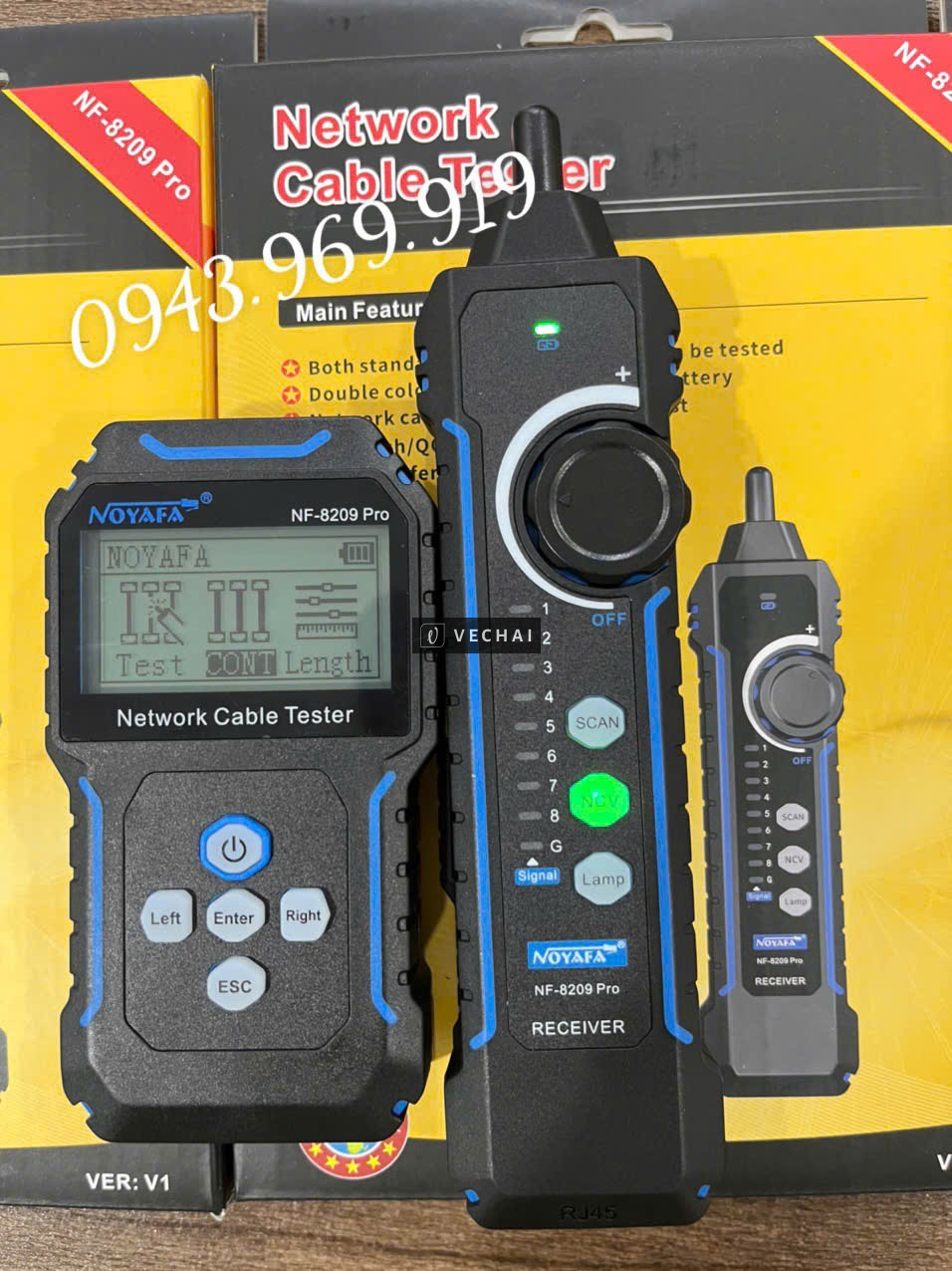 NF-8209 Pro Bộ Test Dây, Đo Chiều Dài Dây, Dò Dây, PoE Có Màn Hình LCD