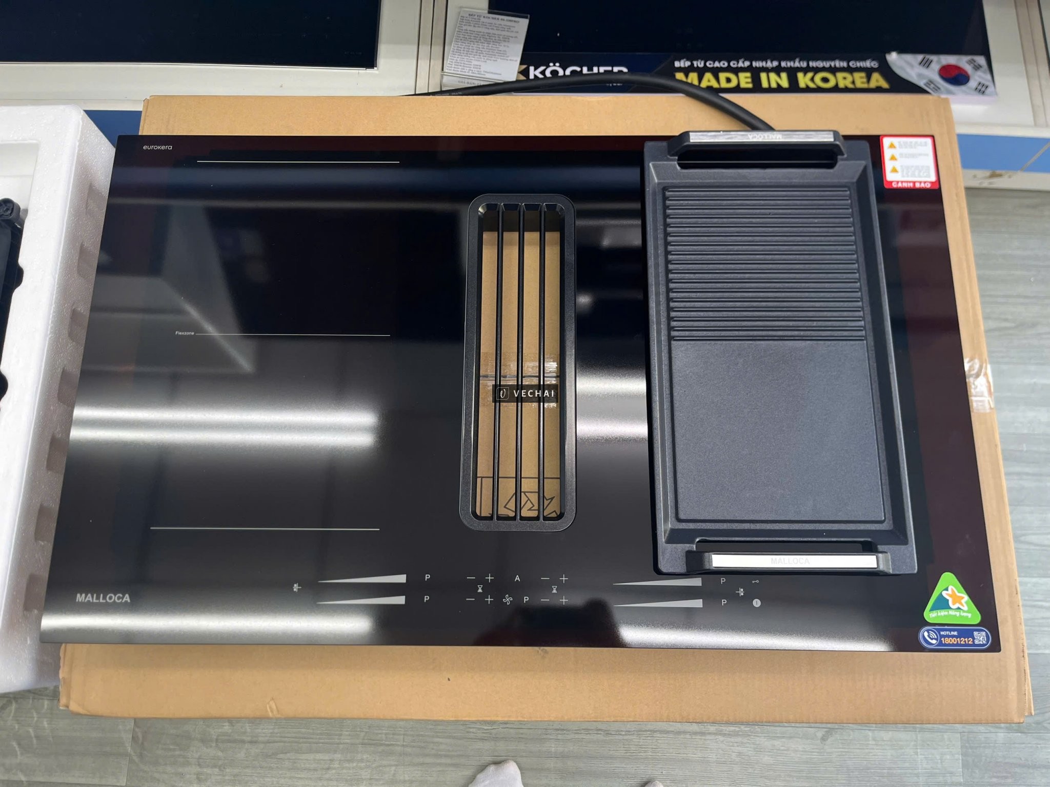 Bếp Từ Kết Hợp Hút Mùi Malloca HIH 860 FZ