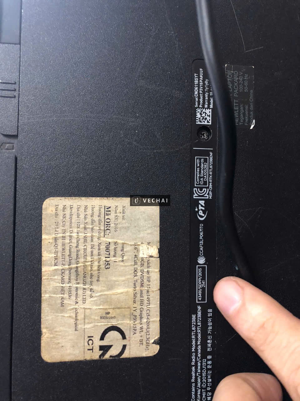 laptop cũ HP 15ac-149TU