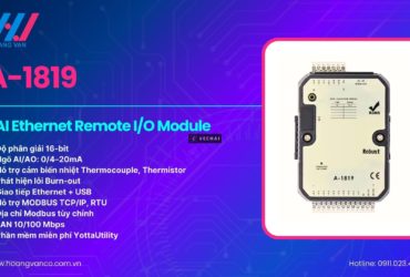 A-1819 – Ethernet ADIO 8AI | Giải Pháp Thu Thập Tín Hiệu Analog & Nhiệt Độ Chuẩn Công Nghiệp
