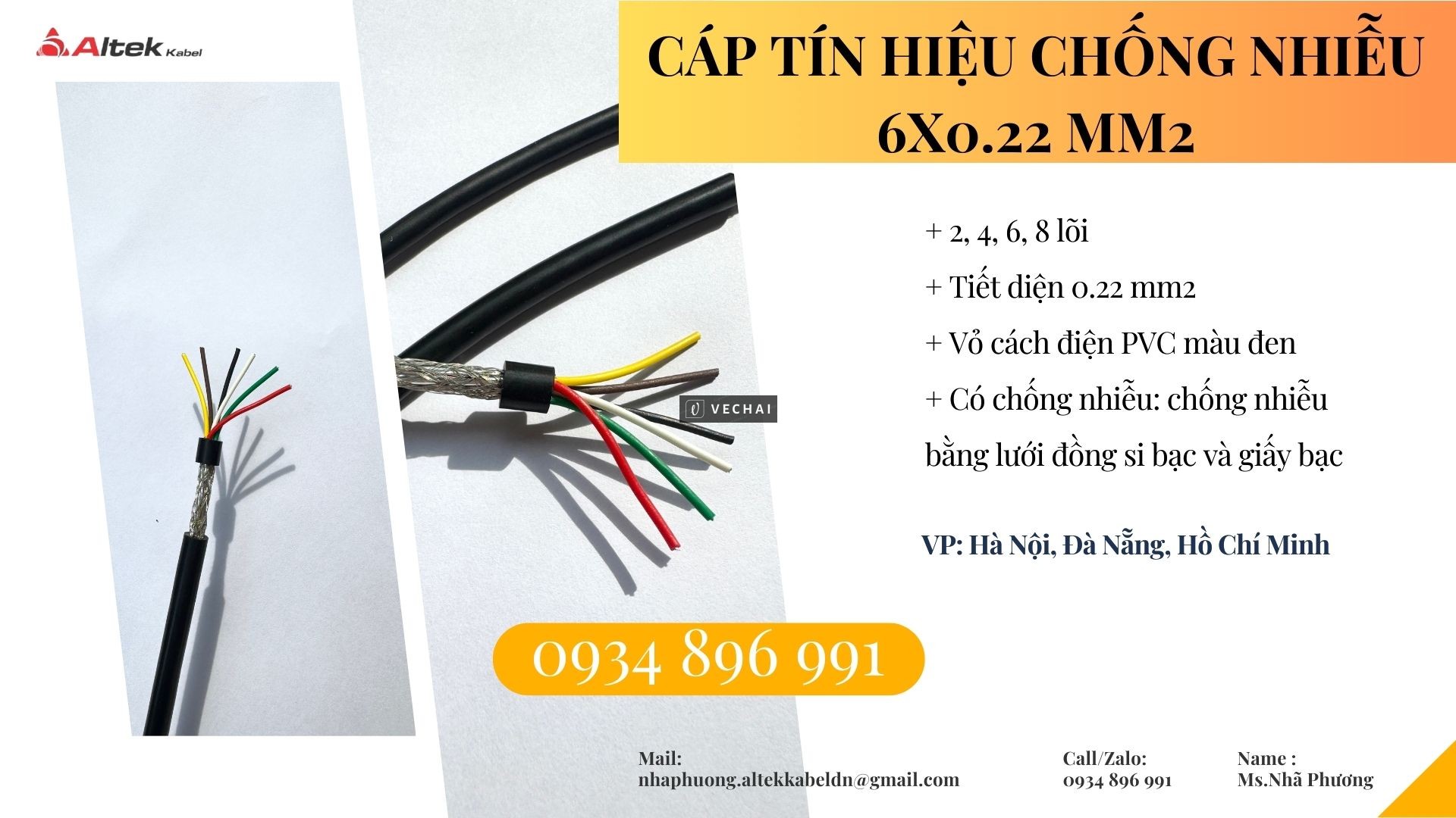 Phân Phối Cáp Tín Hiệu Chống Nhiễu 4×0.22 Mm2 Tại Khánh Hòa, Bình Định, Gia Lai