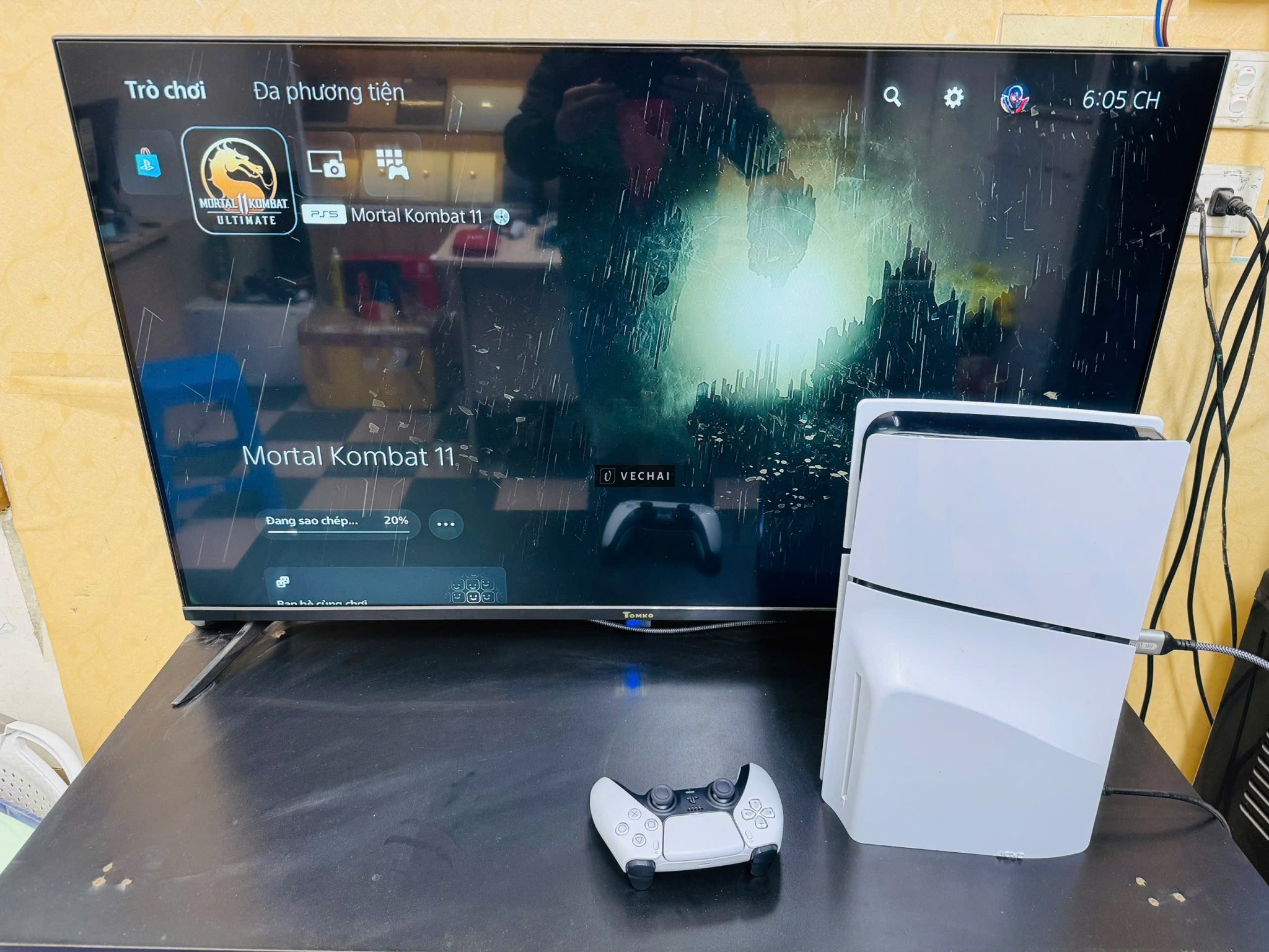 Ps5 Slim Bản đĩa hàng Chính Hãng Còn bảo hành tới 19.05.2026  – Máy đẹp kèm đĩa MK11 PS5 như hình ạ