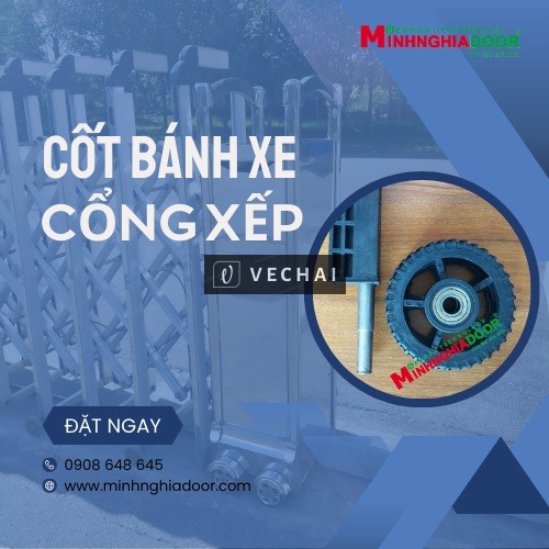 Vì sao cốt bánh xe quyết định độ bền của cổng xếp?