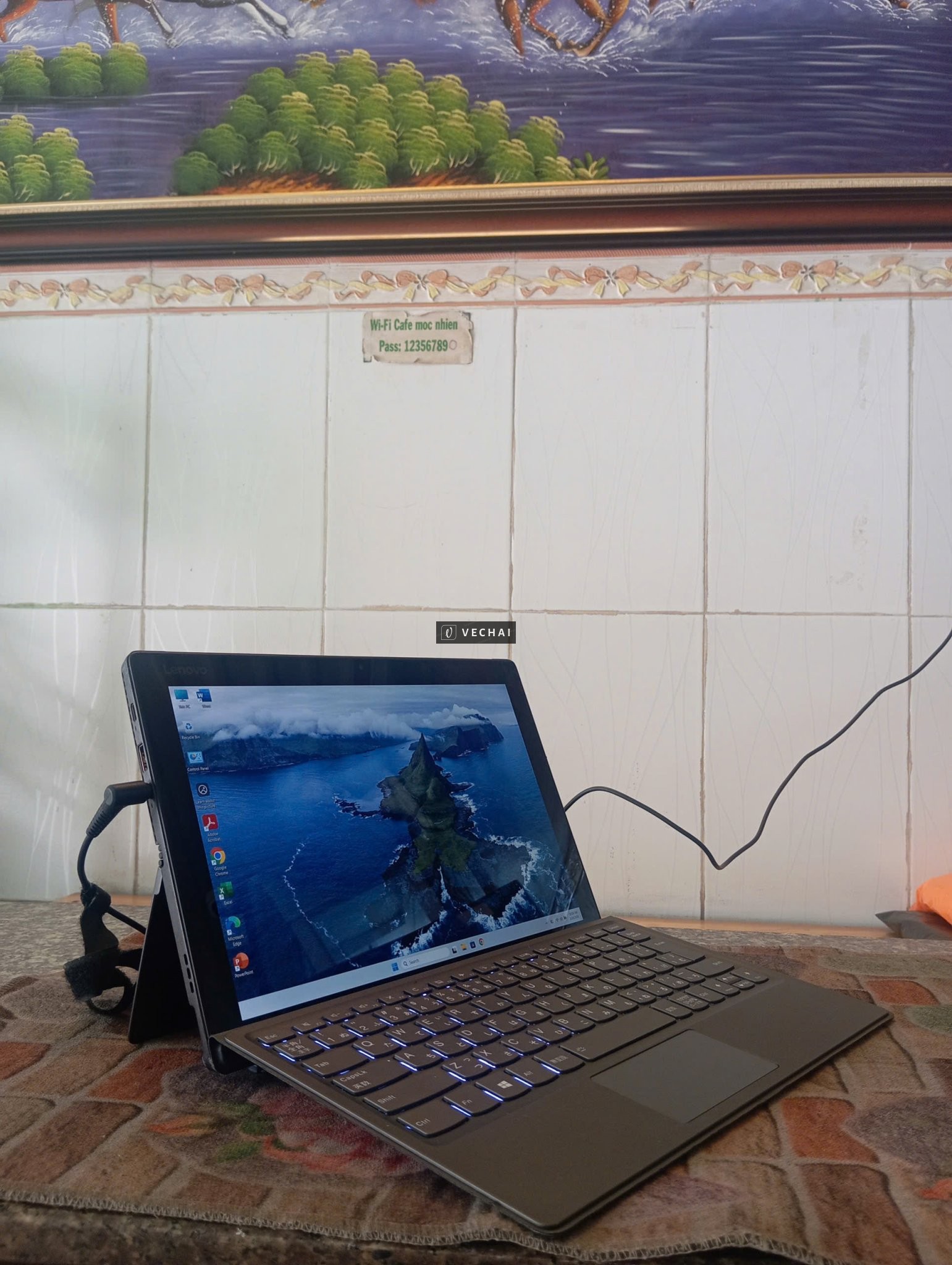 Laptop Lenovo MIIX 520 i5 8250U 8GB 256GB Nvme 12" HD+ Cảm ứng-Phím rời dùng như Tablet