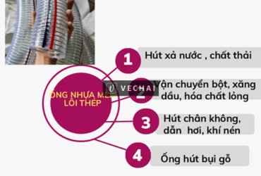 Ống nhựa mềm lõi thép D64, ống nhựa lõi thép dẫn xăng dầu, hóa chất