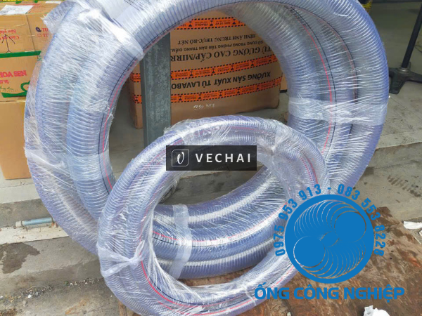 Ống nhựa mềm lõi thép D64, ống nhựa lõi thép dẫn xăng dầu, hóa chất