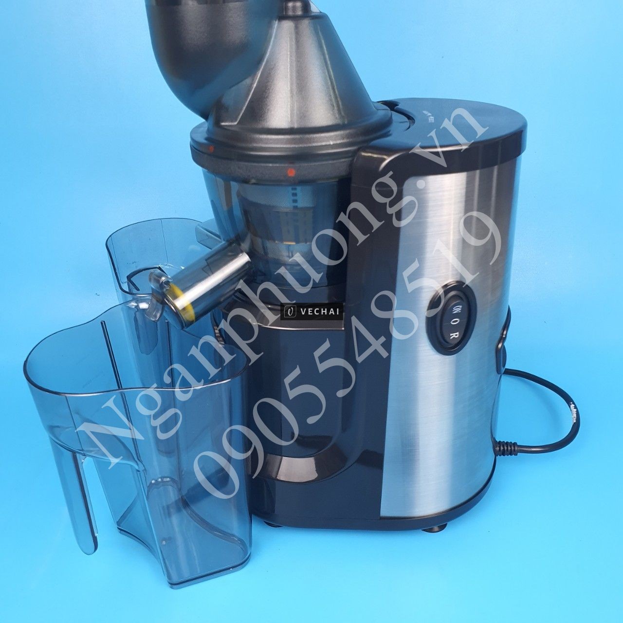 Máy ép trái cây dùng cho quán kinh doanh, ép nhanh – ép chậm, họng ép lớn nguyên trái dùng cho quán