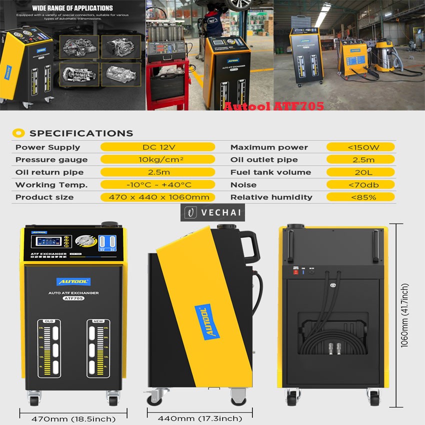 Máy Nạp Ga Điều Hòa Xe Ô Tô Tự Động Autool LM707