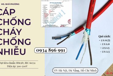 Dây Điện Chống Cháy Chống Nhiễu 2×2.5 Đạt Chuẩn BS 6387 – IEC 60331 | Có Hàng Sơn La – Hòa Bình – Yê