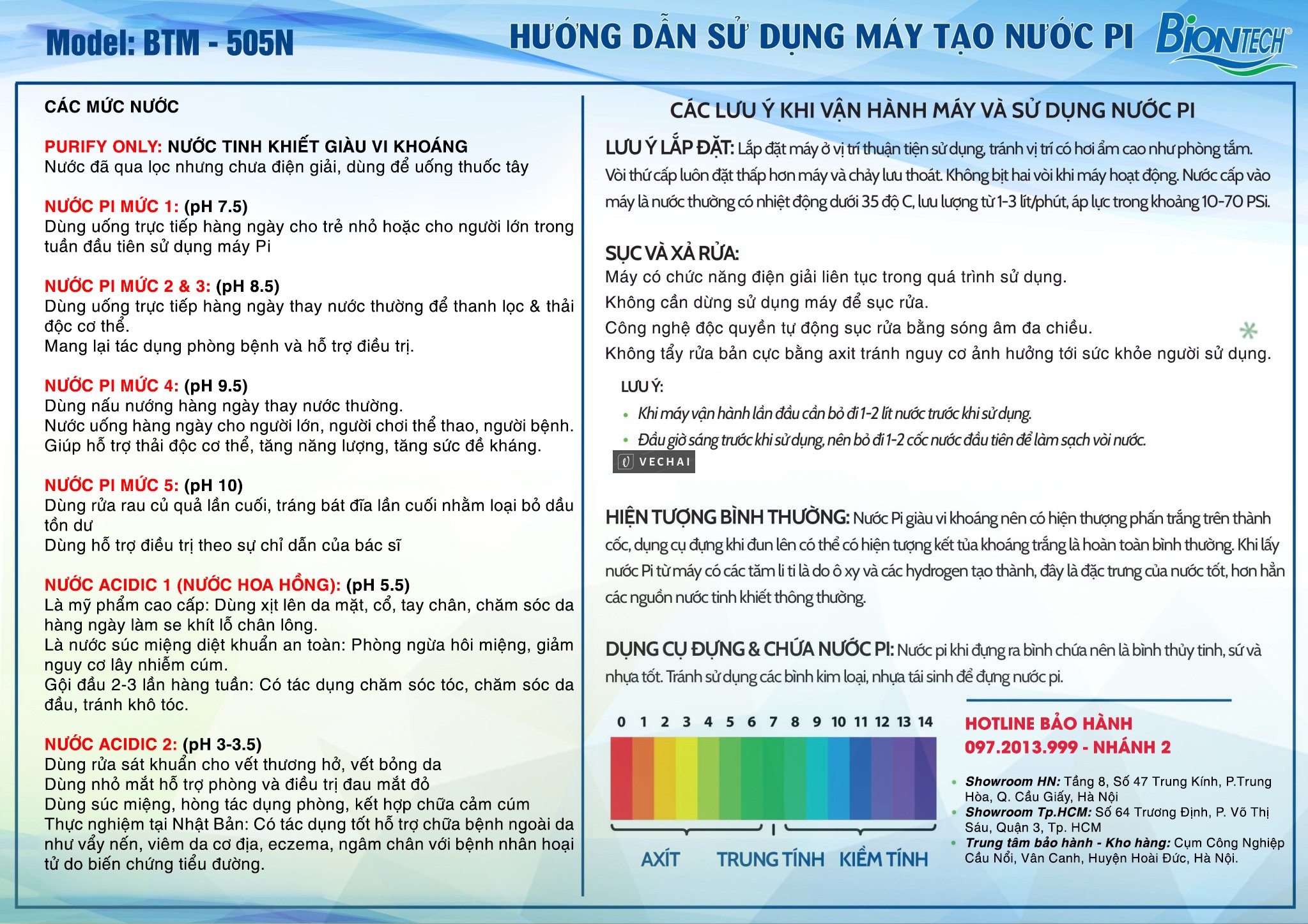 Máy lọc nước Biontech, model: BTM-505N