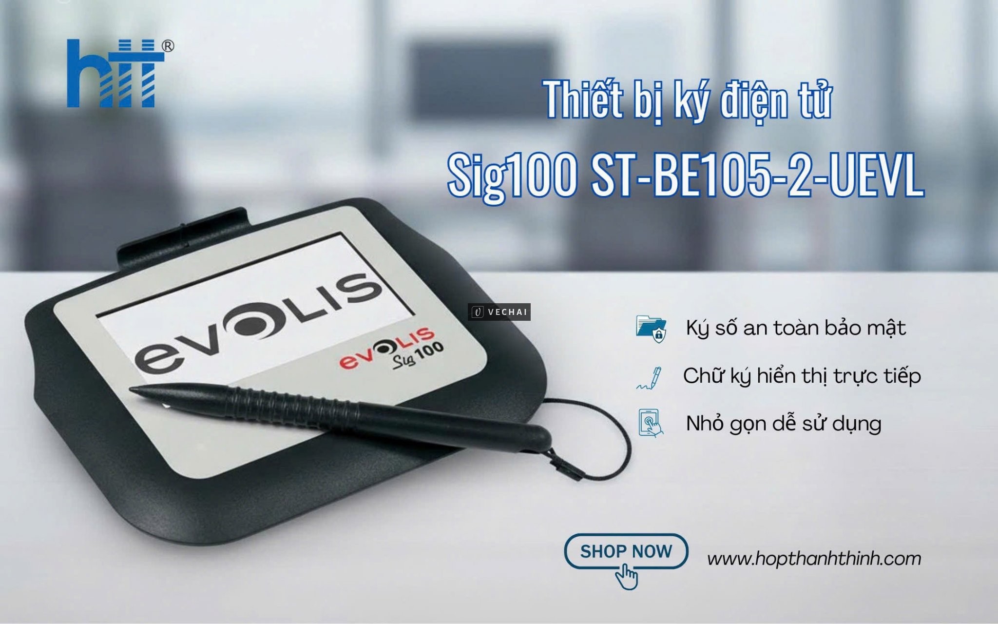 Thiết bị ký điện tử Evolis Signature Pad Sig100 ST-BE105-2-UEVL