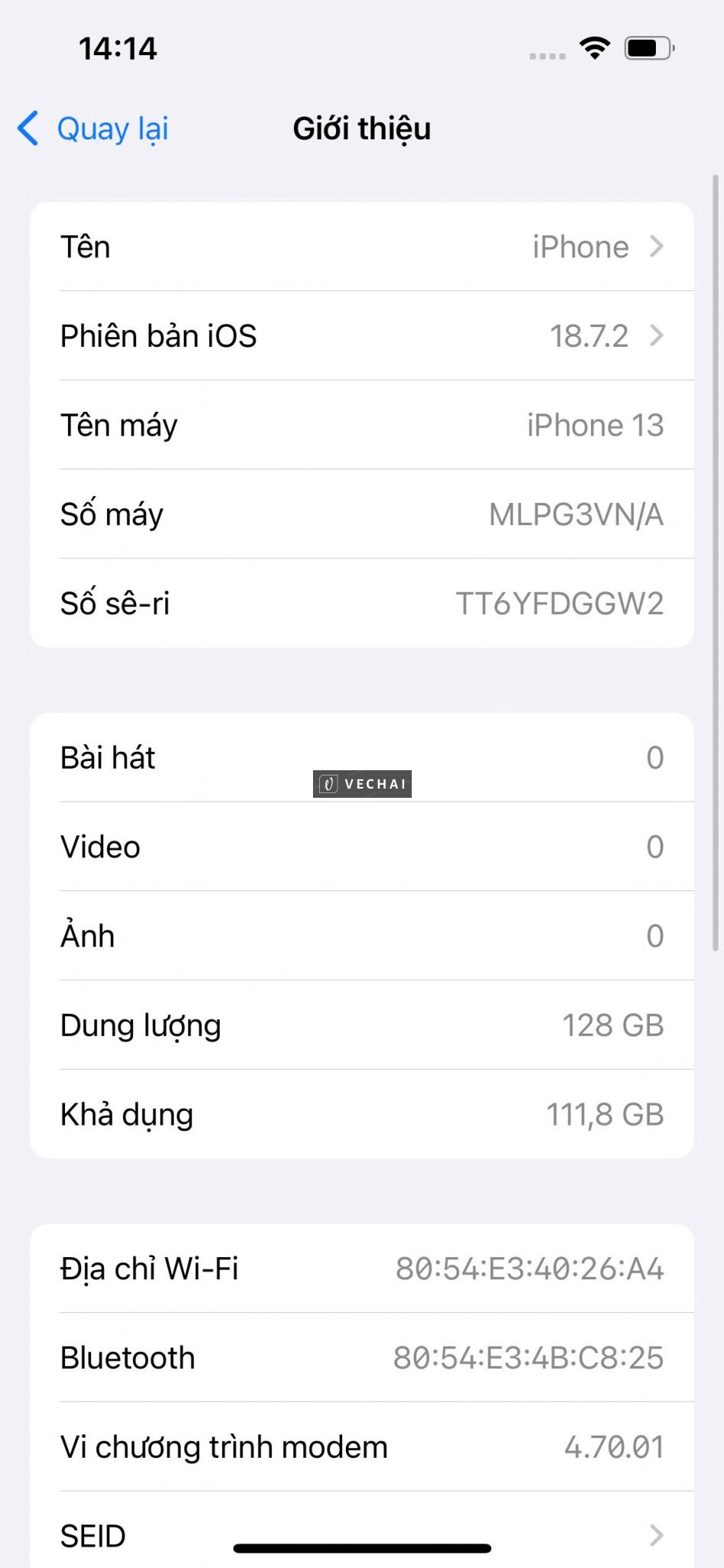 IPHONE 13 128GB CHÍNH HÃNG VNA LẮP ĐC 2 SIM  – Tiện lợi để làm việc, học tập, giải trí   – 128GB tha