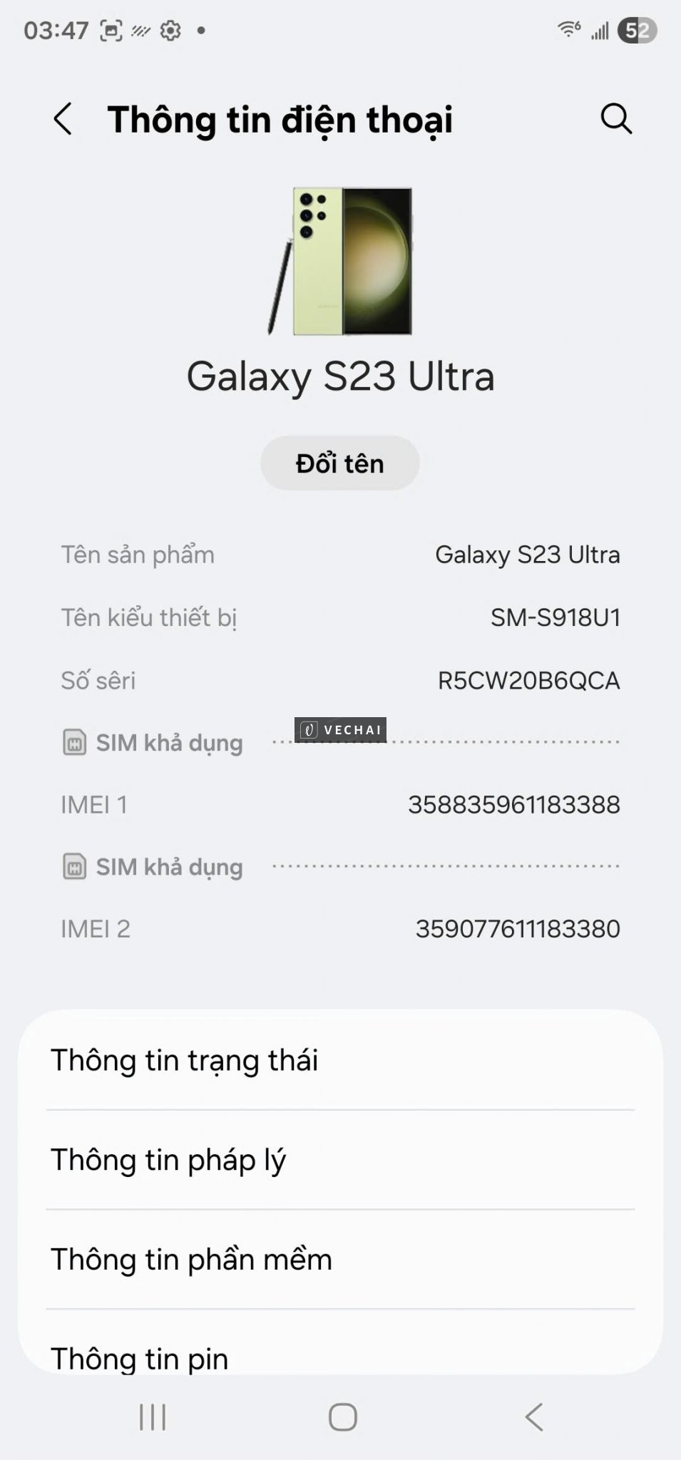 SAMSUNG S23 UTRAL 12/512G BẢN MỸ CẤU HÌNH CAO – Hỗ trợ 2 sim: 1 Sim vậy Lý, 1 Esim tiện dụng – Bản o