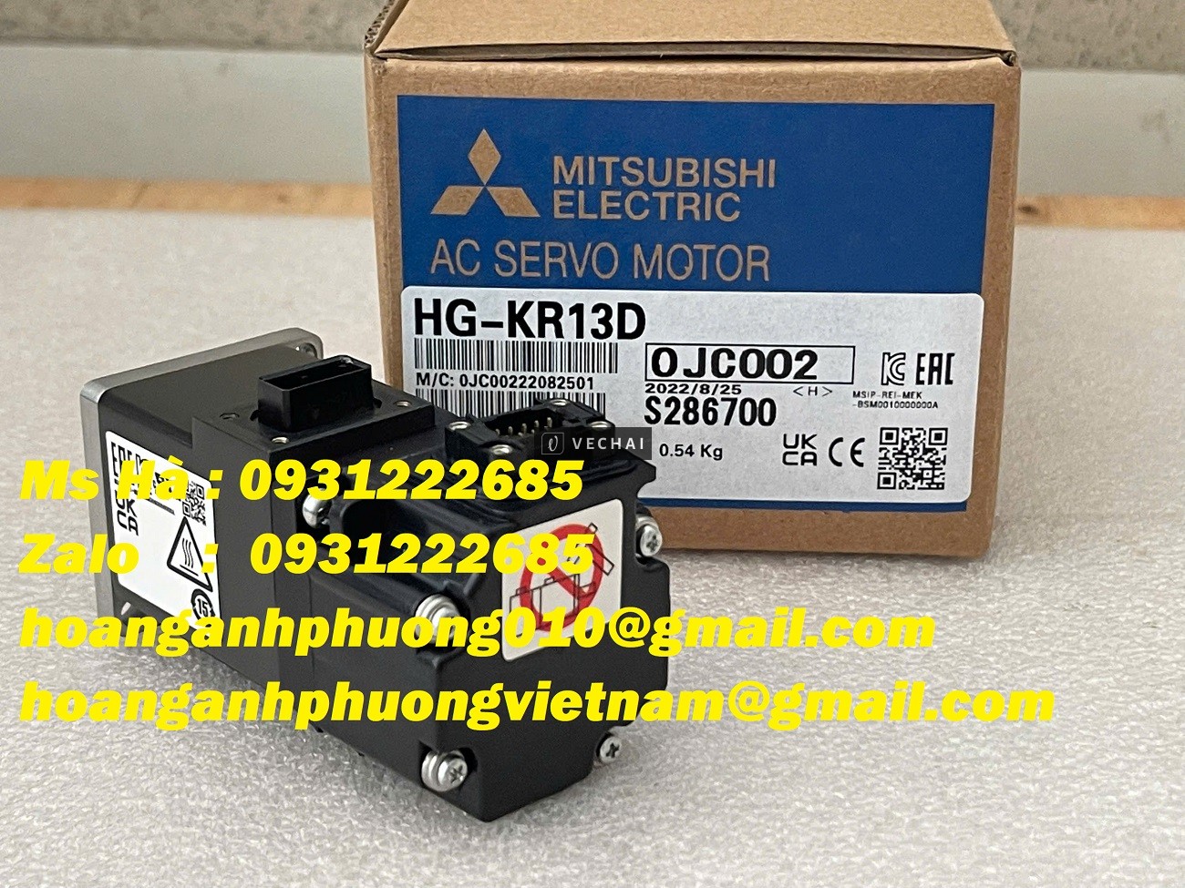 Bảo hành 12 tháng – Động cơ servo mitsubishi HG-KR13D