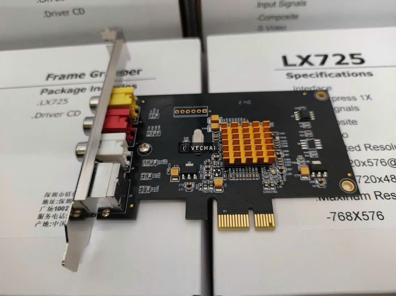 Card Capture PCI-E to RCA AV, S-Video, ghi hình máy siêu âm, nội soi y tế hỗ trợ SDK Lianxinhongfu L