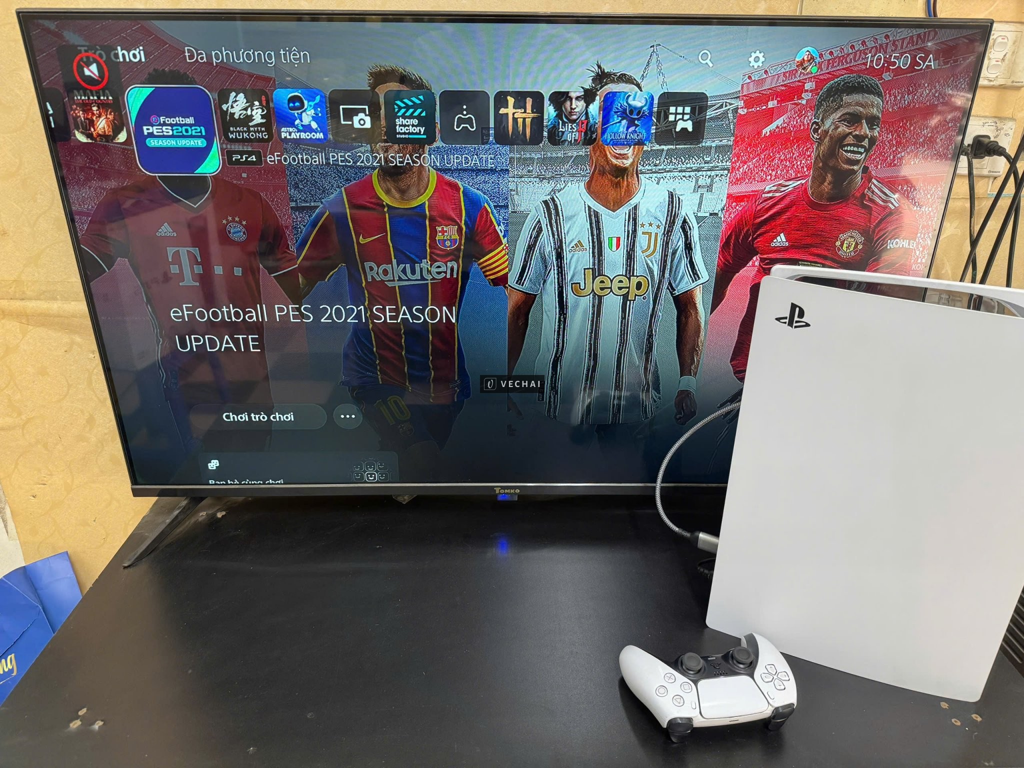 Máy Chơi Games PS5 BẢN STANDAR KÈM GAME PES 21 UPDATE, Wukong, MAFIA THE OLD COUTRY, WHERE WINDS MEE