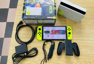 Nintendo switch OLED Splatoon 3 HẮC ÁM THẺ 256GB FULL PHỤ KIỆN cài sẵn game cho ae  – Bản máy Splato