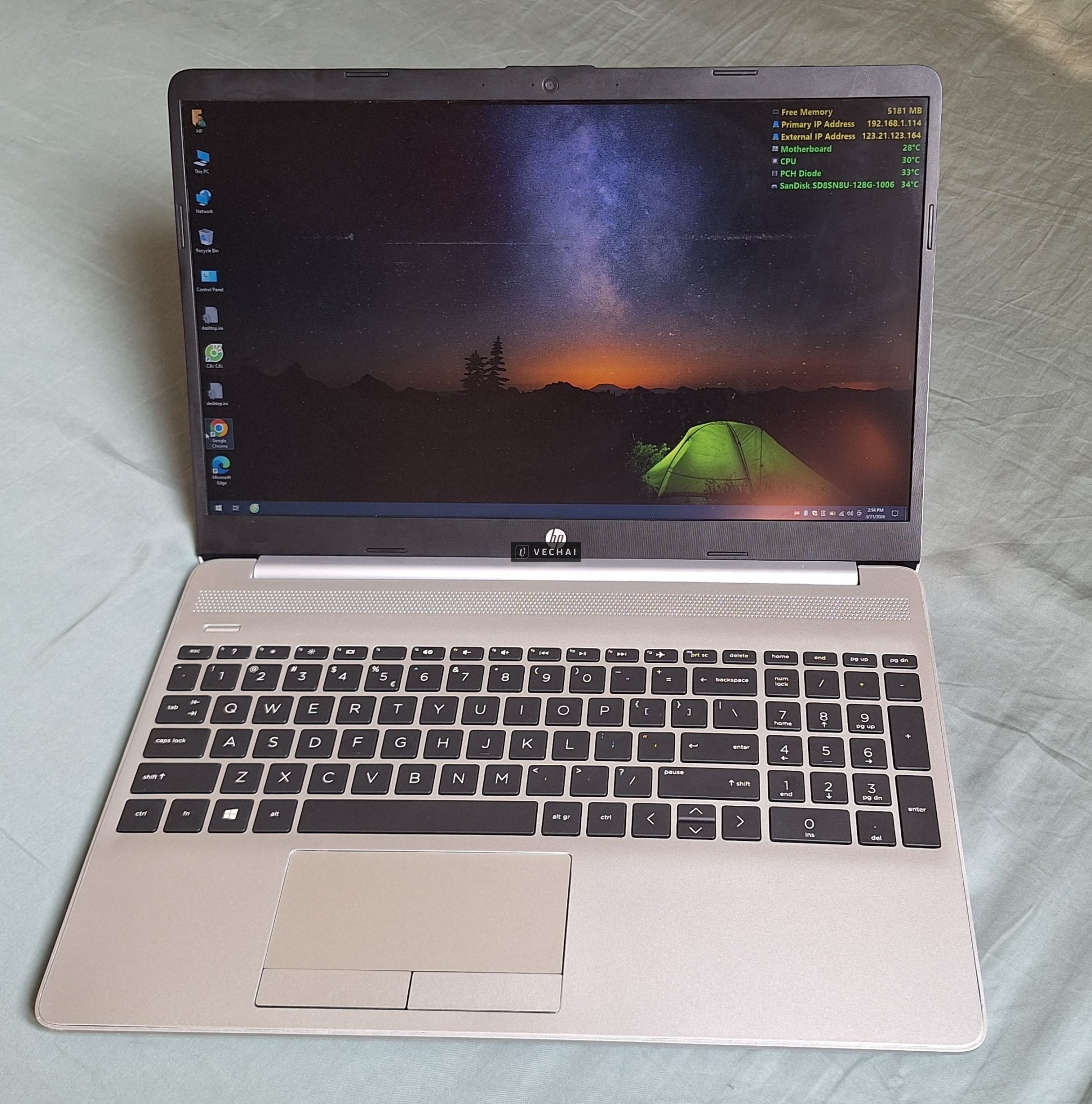 Laptop HP 15s Gold / i5 gen8 / 8gb / 128gb / 15inch fullHD