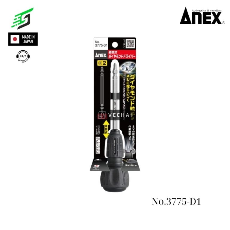 TÔ VÍT 2 ĐẦU CHỐNG TRƯỢT ANEX 3775-D1 NHẬT BẢN – ĐA NĂNG, BÁM TAY