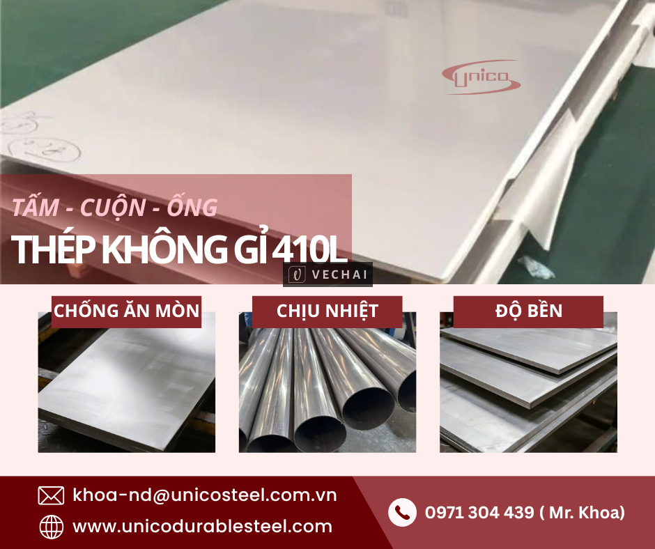 THÉP KHÔNG GỈ 410L (SUS410L): GIẢI PHÁP CHỊU NHIỆT VÀ TỐI ƯU CHI PHÍ VƯỢT TRỘI