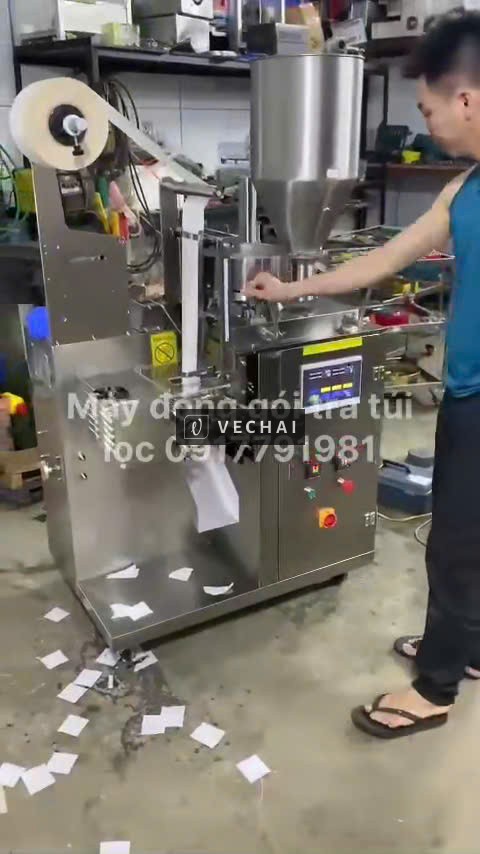 Máy đóng gói trà túi lọc tem chỉ – tự động hóa