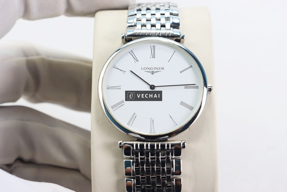ĐH Nam Longines La Grande L4.800.4.11.6; Mặt trắng; Dây thép; Size 35mm Siêu mỏng