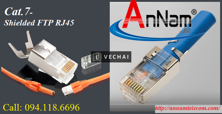 Hạt mạng Cat6A/Cat7 chống nhiễu FTP, Cáp mạng thang máy Cat7 SFTP có sẵn tại Annam