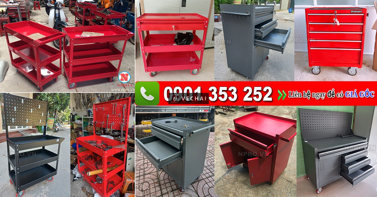 Các mẫu xe đẩy cơ khí để đồ nghề