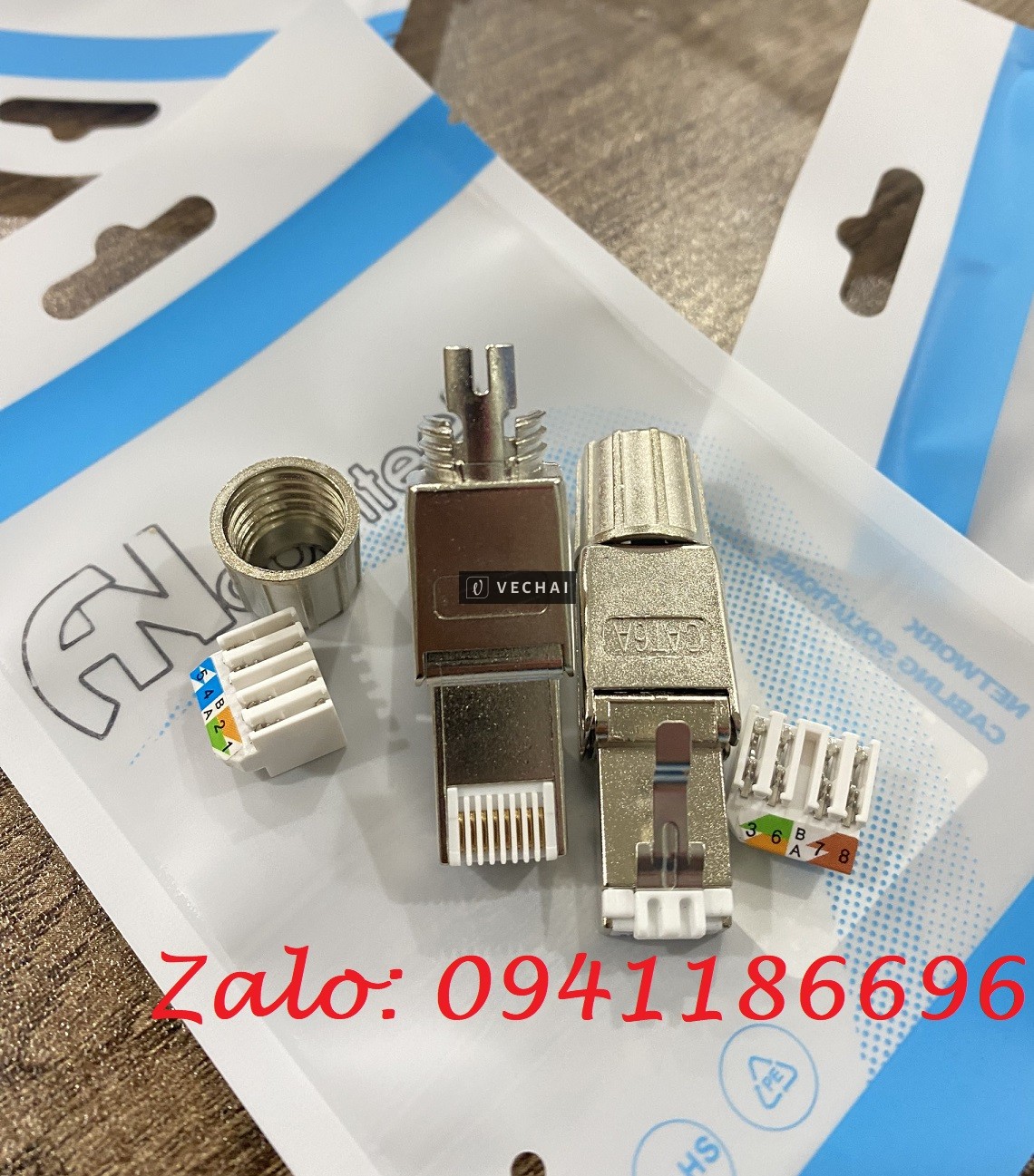 Annam chuyên phân phối Hạt mạng công nghiệp Cat6A không dùng tool hãng Ancomteck