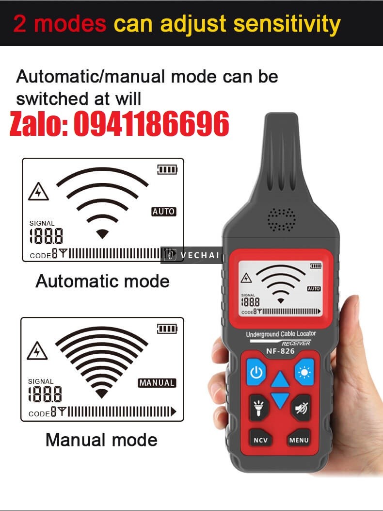 Máy dò dây điện ngầm, kim loại đa năng Noyafa NF-826 – Bộ định vị dây điện ngầm cao cấp Noyafa 826