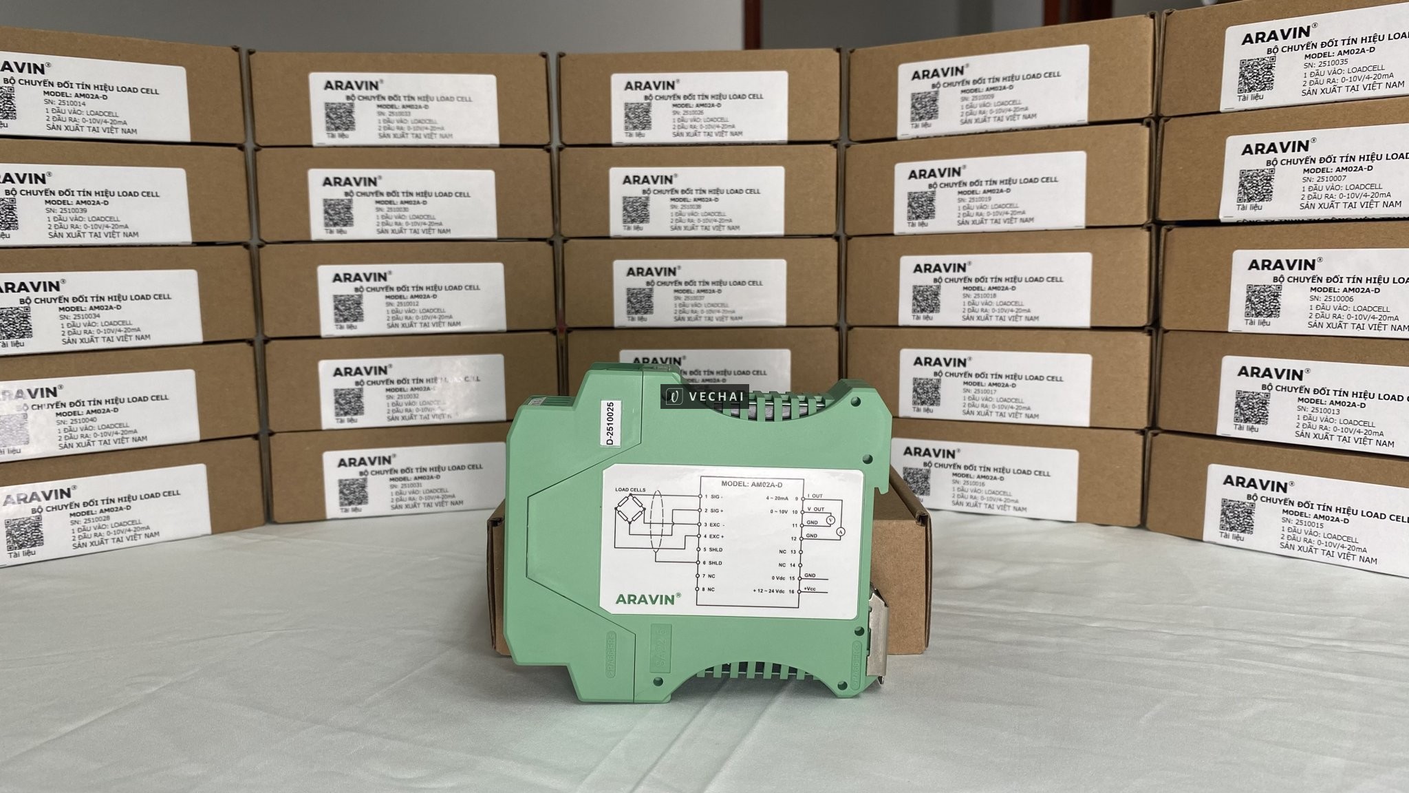 Bộ khuếch đại tín hiệu load cell cài ray AM02A-D