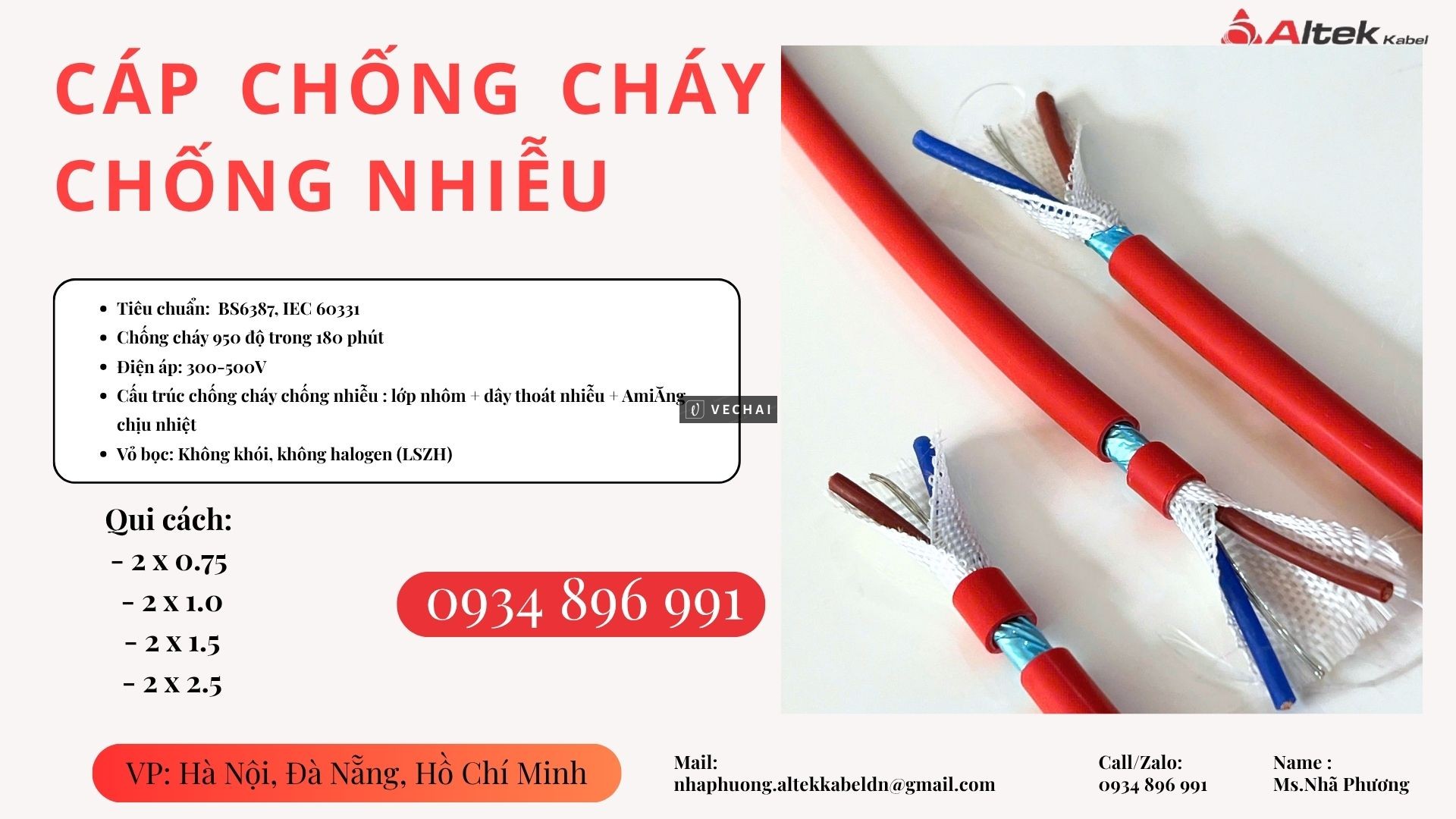 Cáp Chống Cháy Chống Nhiễu 2 Lõi – Phân Phối TP.HCM, Bình Dương, Đồng Nai – Hàng Luôn Có Sẵn