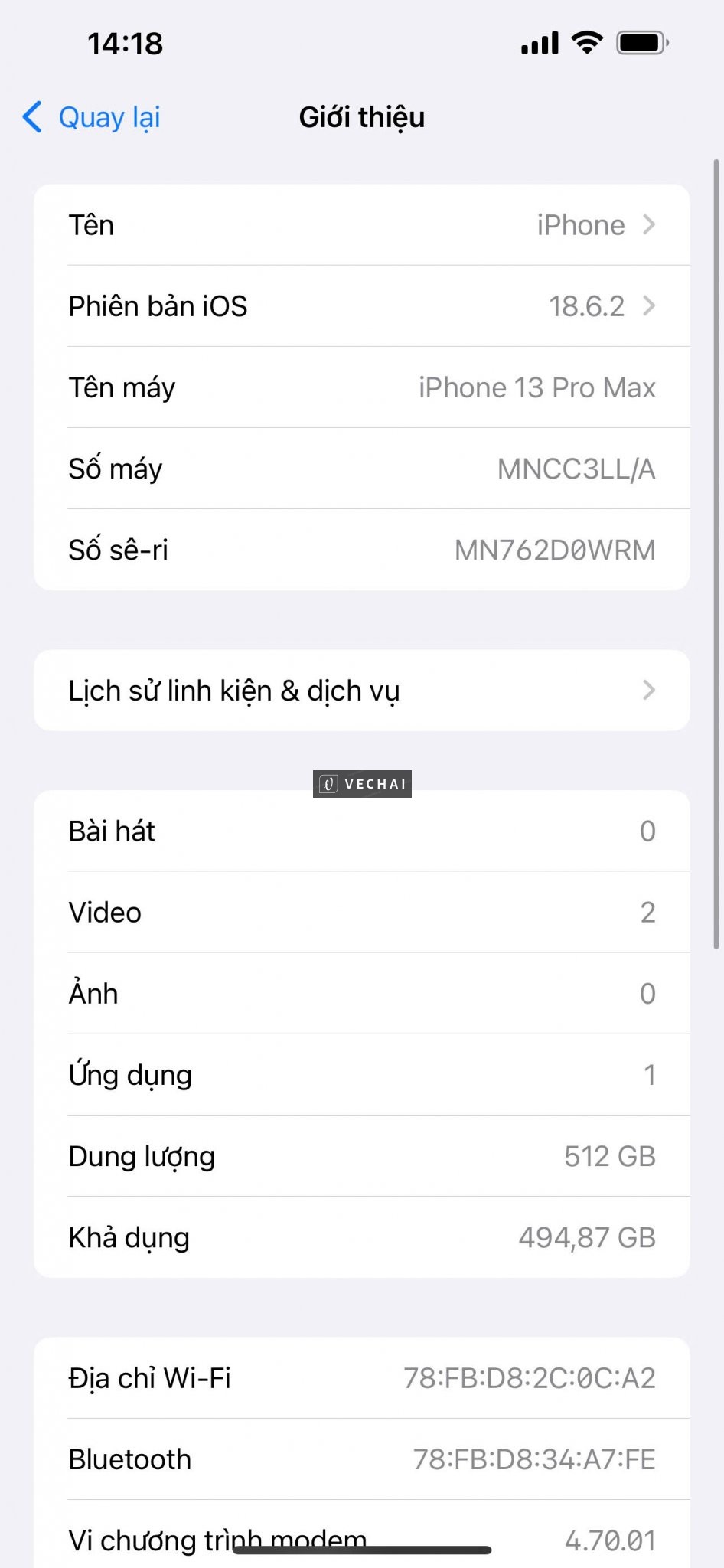 IPHONE 13 PRO MAX BẢN 512GB THA HỒ LƯU TRỮ DỮ LIỆU – Bản 512GB để tải ứng dụng, chụp ảnh, quay video