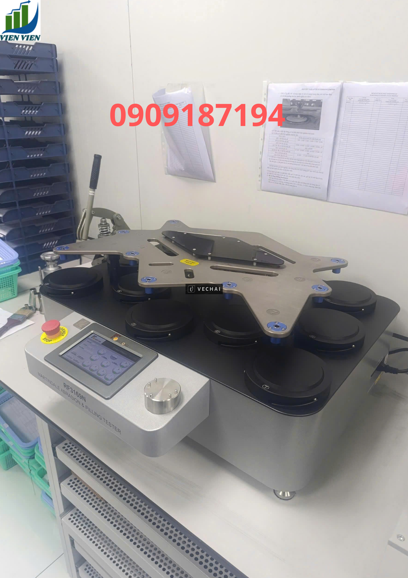 Máy kiểm tra mài mòn & xù lông RF3169N (Martindale)  RF3169N là thiết bị chuyên dùng để đánh giá