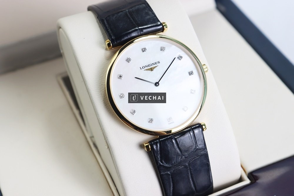 ĐH Nam Longines La Grande L4.709.1.88.2 Demi Vàng Hồng, Cọc số Kim Cương; Size 33mm