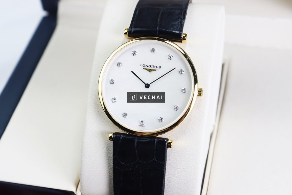 ĐH Nam Longines La Grande L4.709.1.88.2 Demi Vàng Hồng, Cọc số Kim Cương; Size 33mm