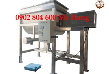 Máy trộn bột phụ gia 1000kg kết hợp với vít tải cân định lượng bột và sàn thao tác
