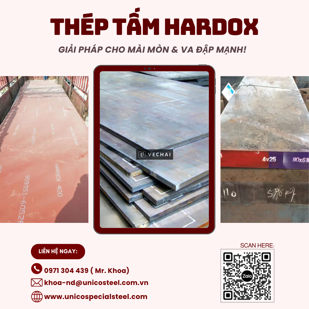 THÉP TẤM HARDOX: GIẢI PHÁP KHÁNG MÀI MÒN TOÀN DIỆN VÀ TỐI ƯU HÓA CHI PHÍ VẬN HÀNH CHO CNGHIEP