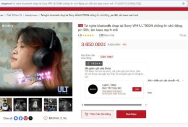 Tai nghe bluetooth chụp tai Sony WH-ULT900N chống ồn chủ động, pin 50h, âm bass mạnh mẽ – Tai nghe m