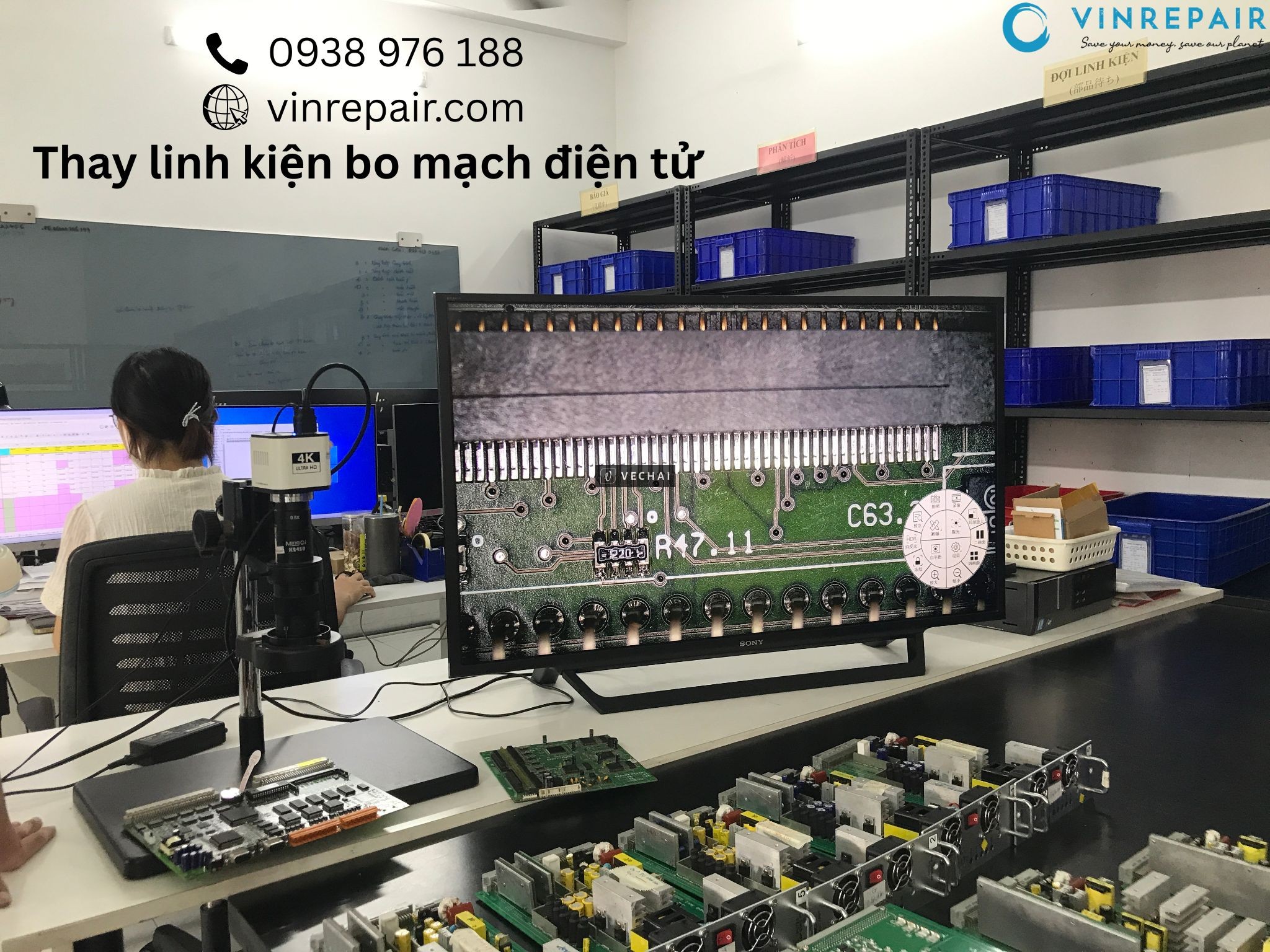 Sửa chữa bo mạch điện tử công nghiệp TPHCM – Thay linh kiện Vinrepair