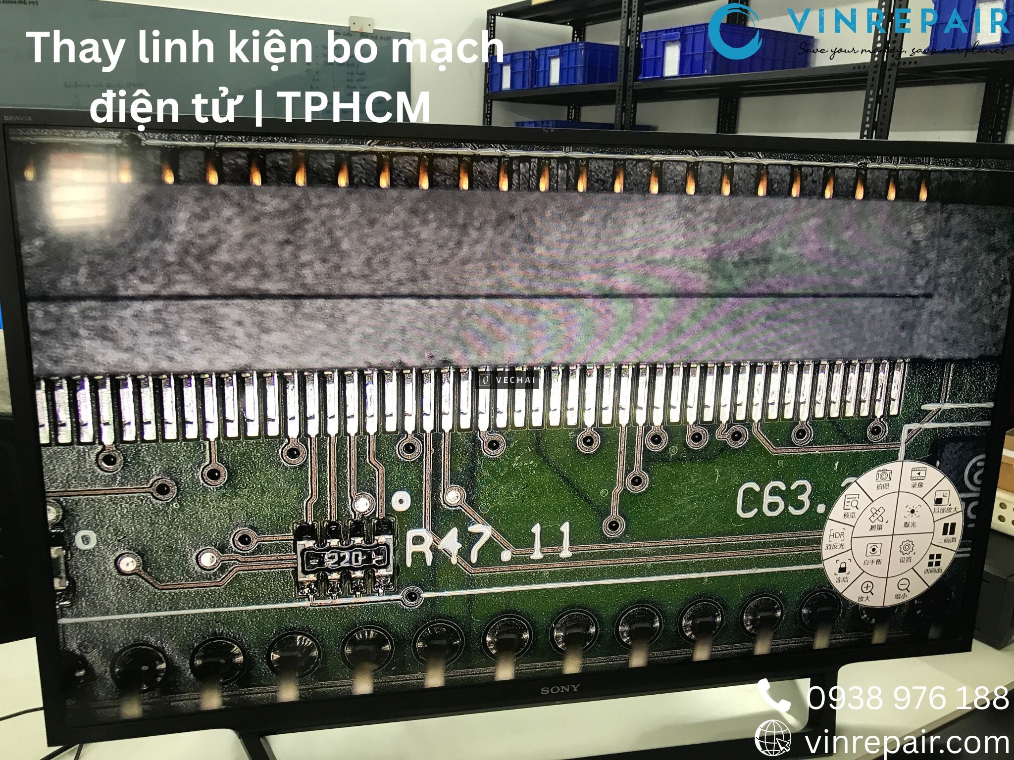 Sửa chữa bo mạch điện tử công nghiệp TPHCM – Thay linh kiện Vinrepair