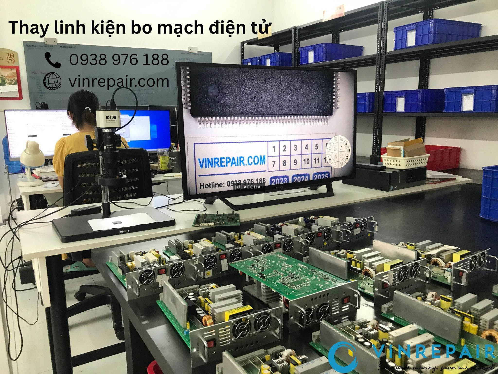 Sửa chữa bo mạch điện tử công nghiệp TPHCM – Thay linh kiện Vinrepair