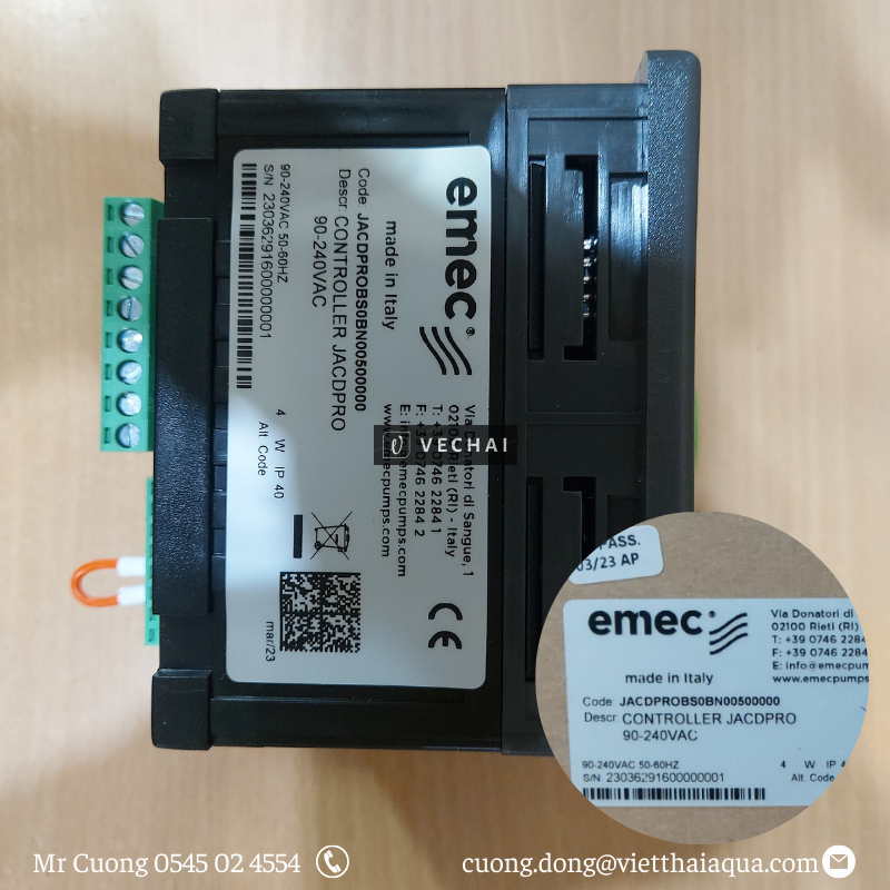 JA Series, thiết bị điều khiển lắp đặt trên khung gắn rack của Emec