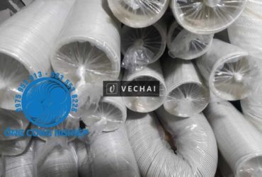 Ống hút bụi lõi thép D60, ống gió bụi trắng D60