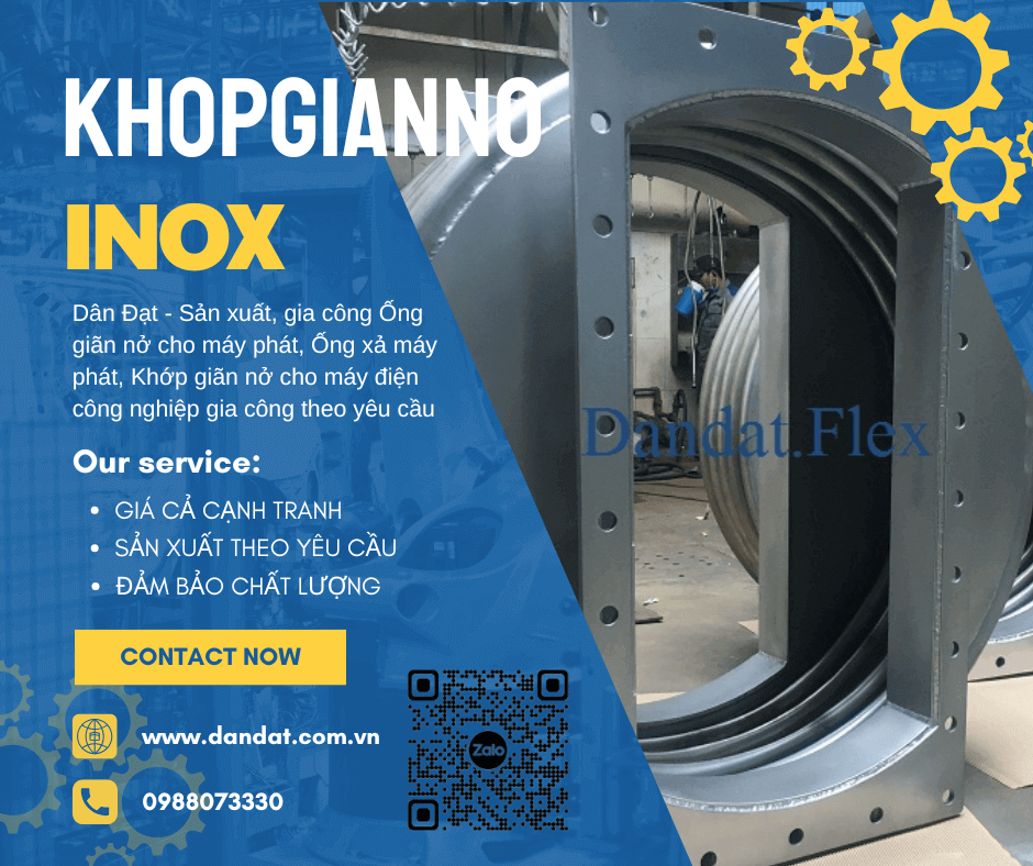 Khớp Giãn Nở Nhiệt Bằng Vải – Khớp giãn nở inox,  Khớp giãn nở inox nối bích
