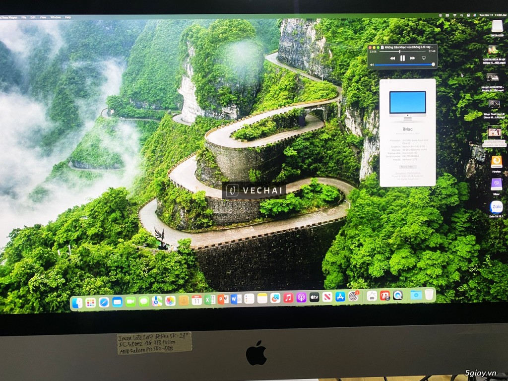 Imac Late-2017 Core i5-3,8 GHz 16G 3TB-Fusion 27''-5K AMD Radion Pro 580-8GB
