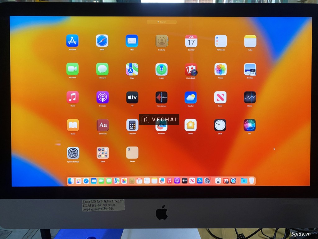 Imac Late-2017 Core i5-3,8 GHz 16G 3TB-Fusion 27''-5K AMD Radion Pro 580-8GB