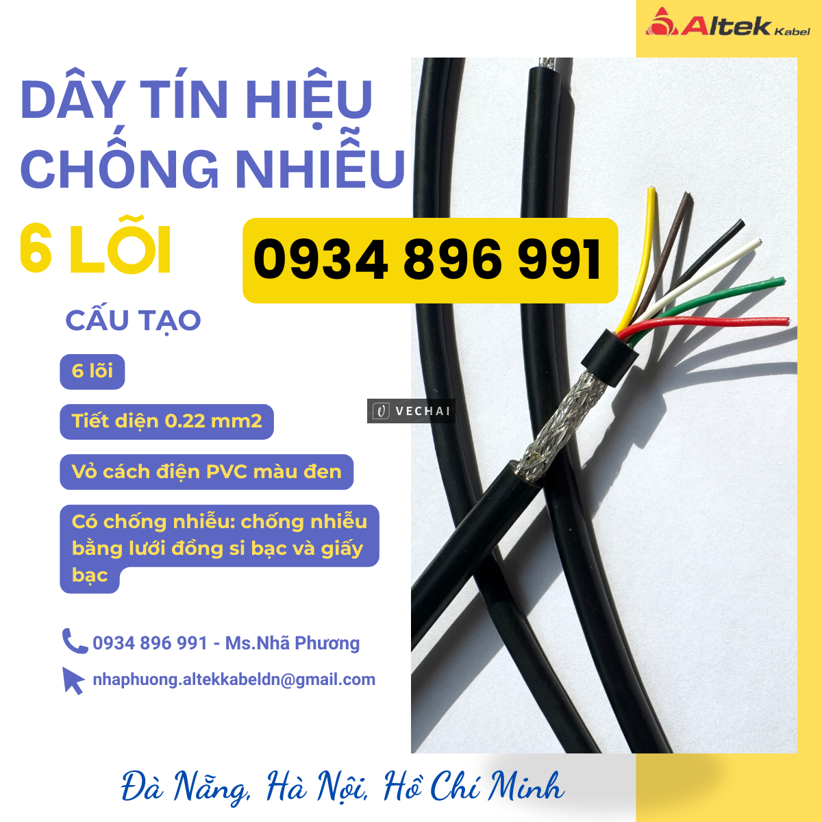 Mua Cáp Tín Hiệu 6 Lõi 0.22 mm² Tại Thanh Hóa, Hải Phòng, Nghệ An: Giá Tốt Nhất
